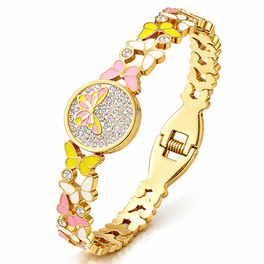Butterfly Garden Gold Bracelet